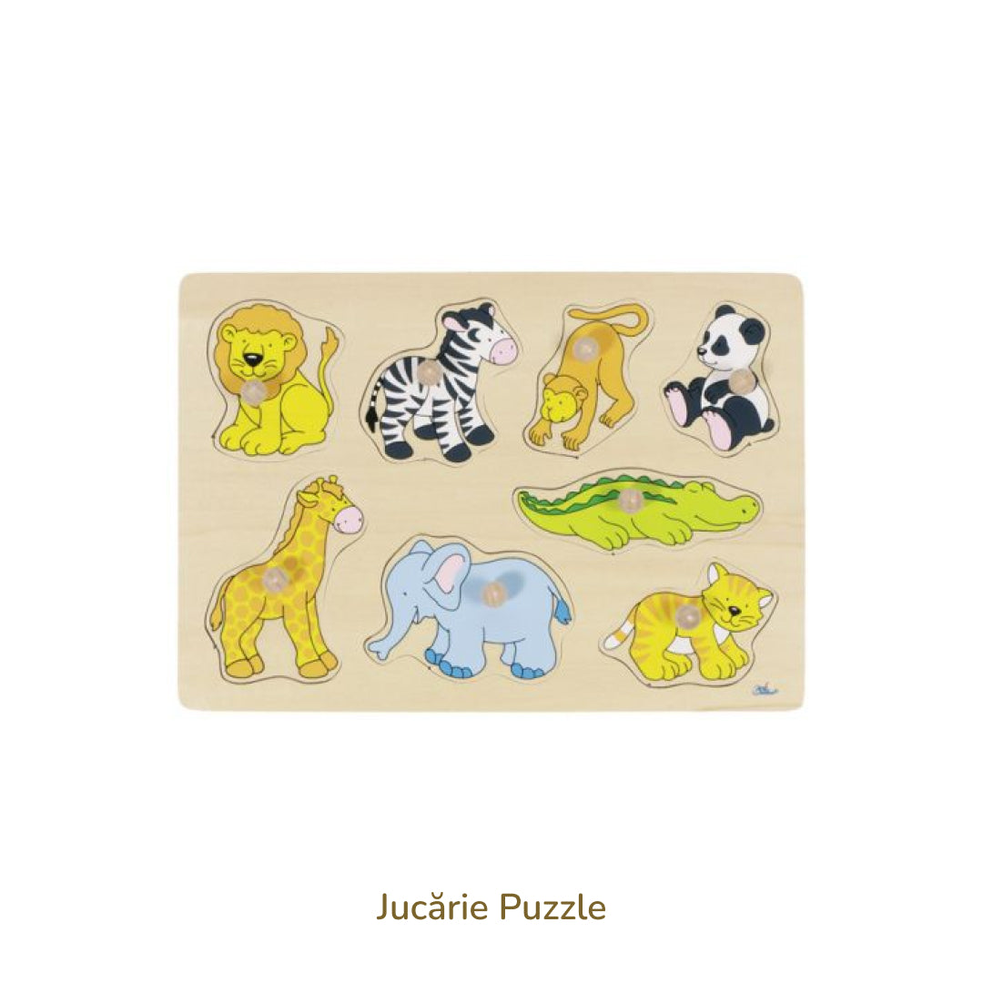 Puzzle din lemn cu animale